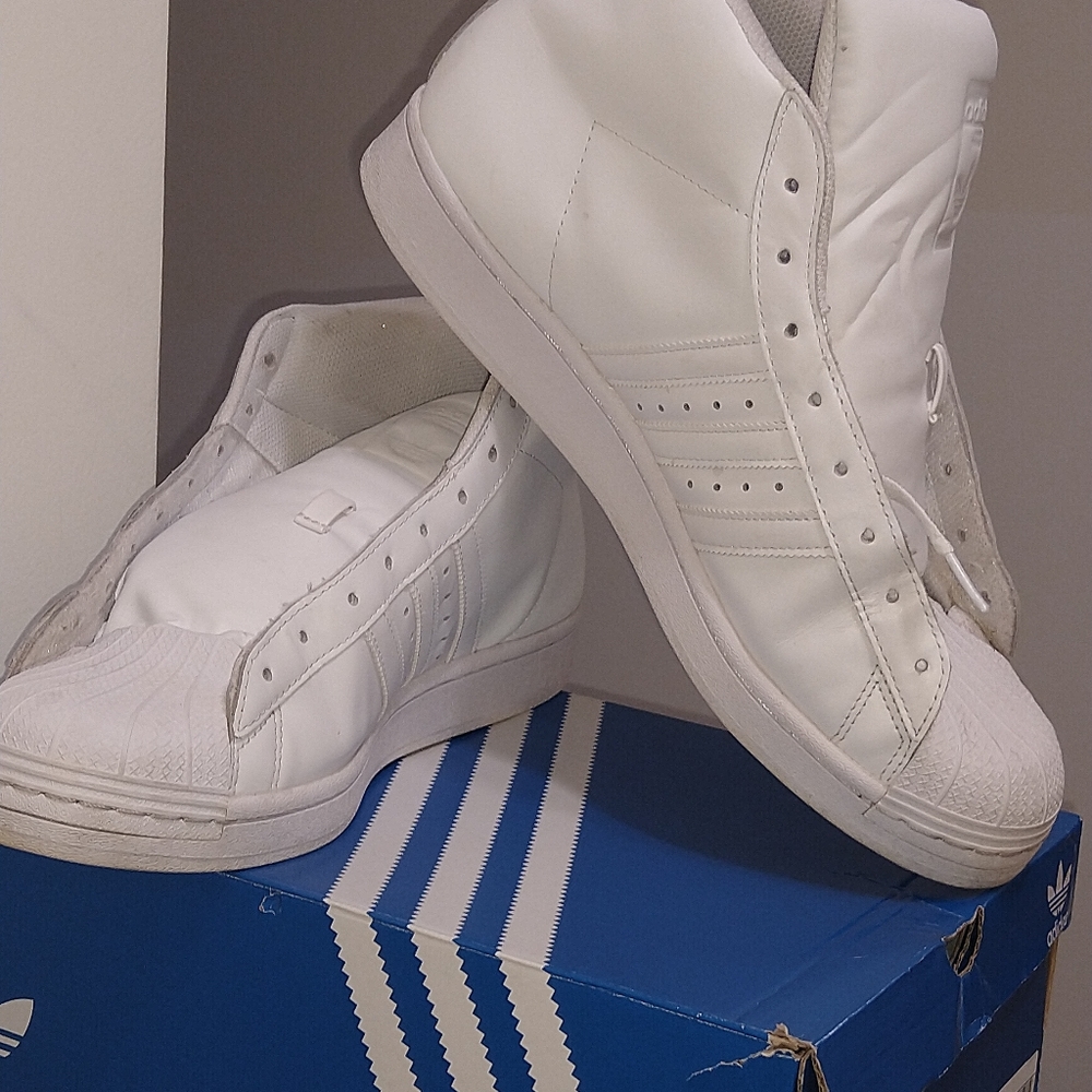 White on White Men's Shell Top Adidas